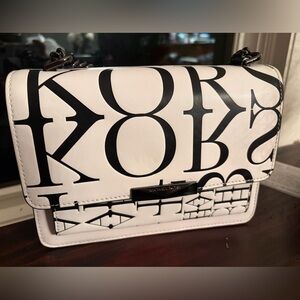 Michael Kors NWT Black and White Leather Crossbody Purse